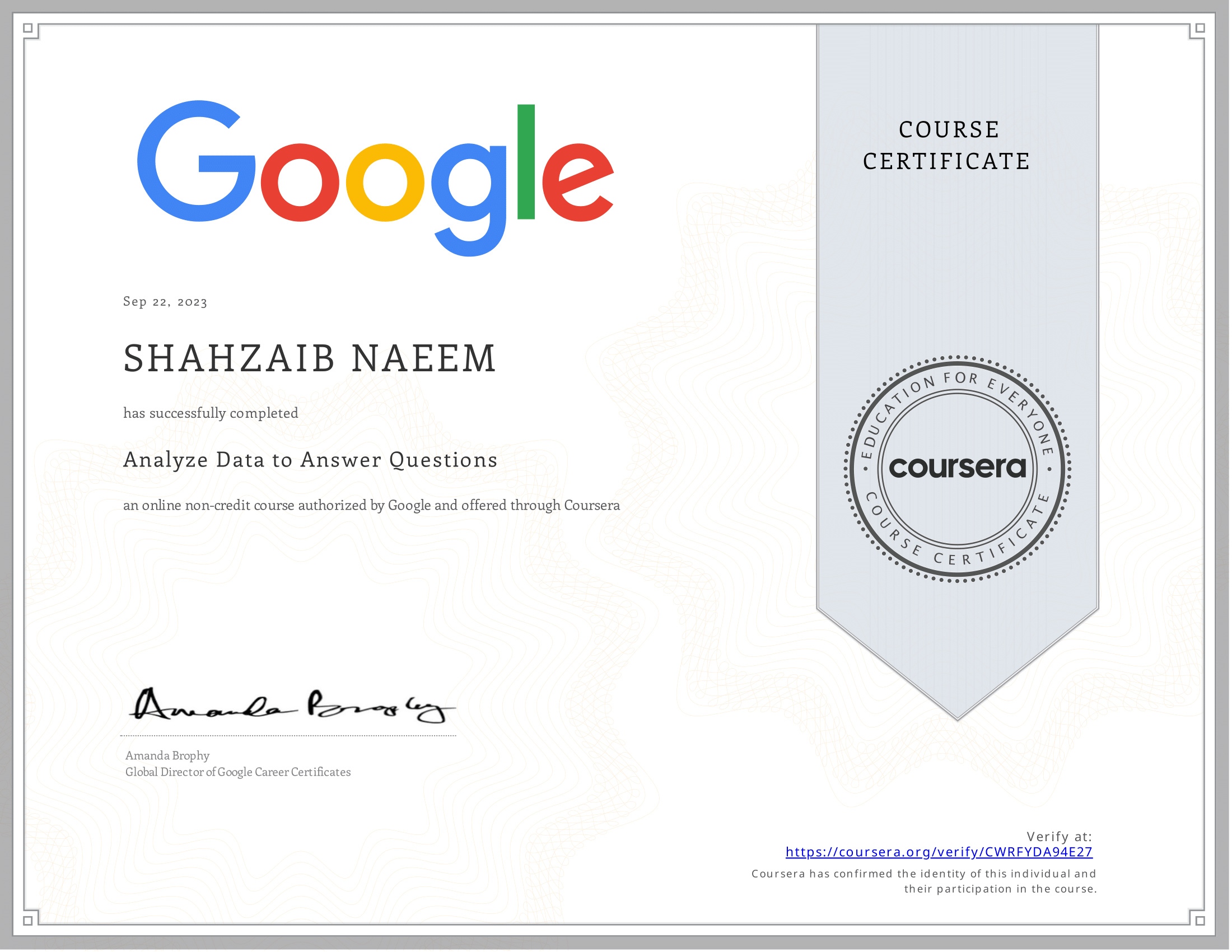 Google Data Analytics - Analyze Data